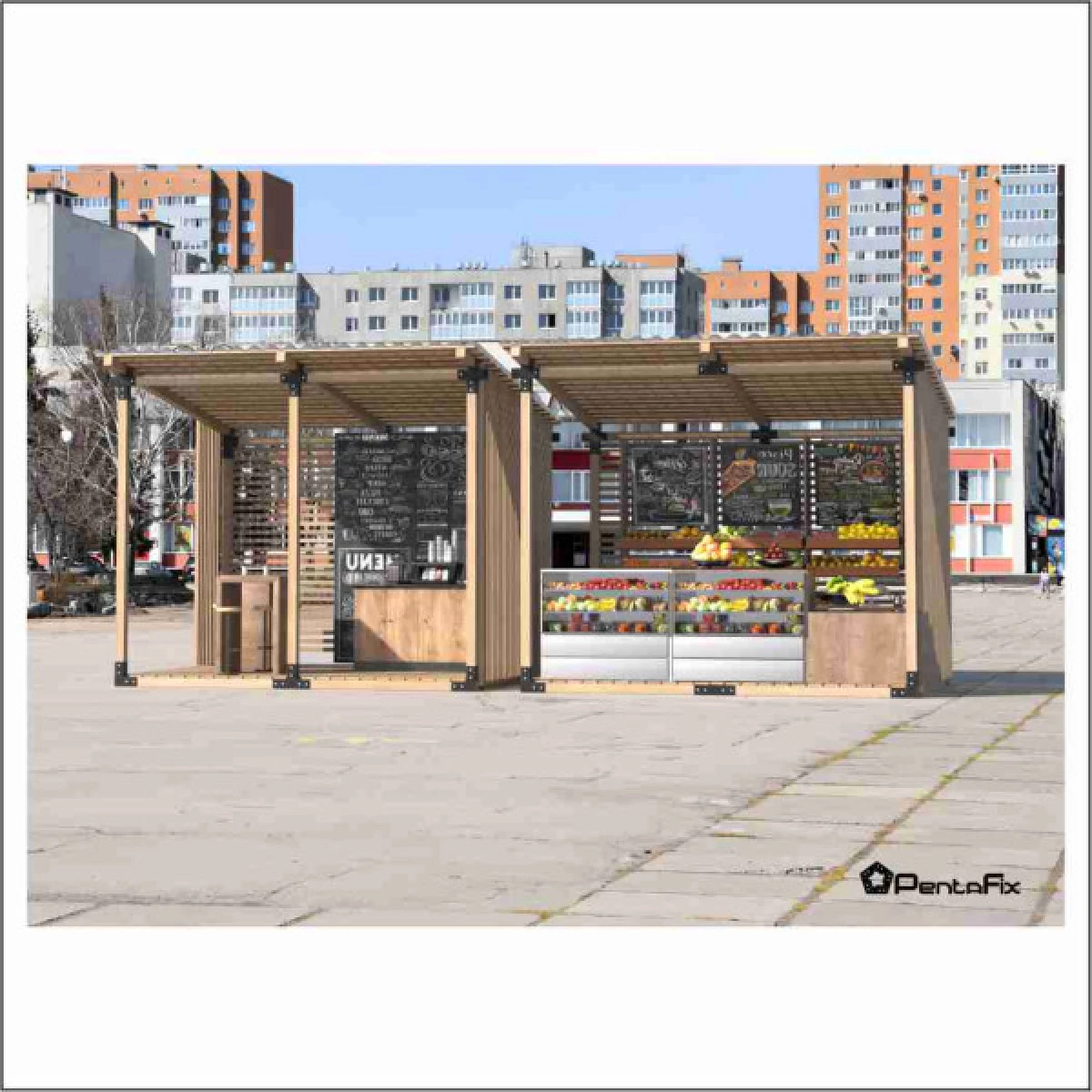 Элементы для беседки с односкатной крышей. уклон 10 градусов